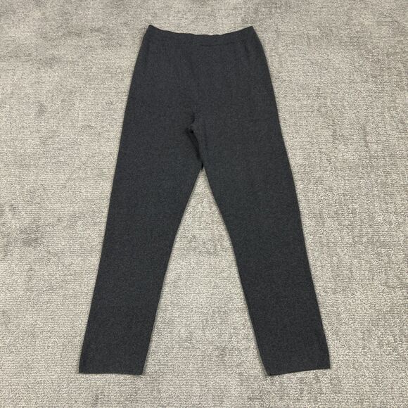 Country Shop Pants Womens Large 100% Cashmere Knit Stretch Gray Lounge Comfy - Picture 4 of 5